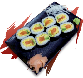 Maki omelette avocat saumon